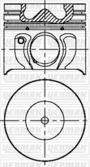 Поршень с кольцами і пальцем (размер отв. 86.01 / STD) FORD MONDEO 2.0TDCI 00- (4цл.) (V185 Duratorq TDI 75-85-100PS, CD132 Duratorq TDI …) YENMAK 31-04033-000