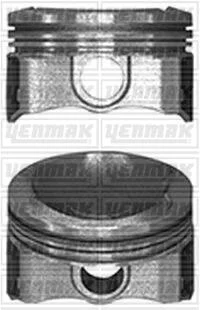 Поршень з кільцями і пальцем (розмір отв. 75,50/+0,50) CITROEN C-Elysee 1,2VTi YENMAK 31-04105-050
