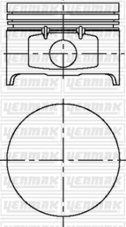 Поршень с кольцами і пальцем (размер отв. 79,50/ STD) RENAULT LOGAN 1.4 04- (4цл.) (K7J) YENMAK 31-04169-000 (фото 1)
