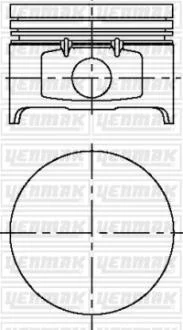 Поршень с кольцами і пальцем (размер отв. 80 / +0.5) (K7J) YENMAK 31-04169-050