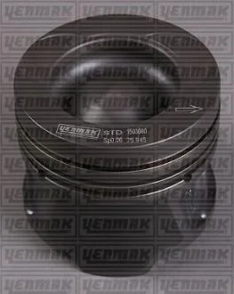 Поршень с кольцами і пальцем (размер отв. 76,50 / +0.50) RENAULT Kangoo, Megane, 1.5 dCi 08-, (4 цл.) (K9K 837/846 Euro5 95-110PS / OM607.951 OM607 DE 15…) YENMAK 31-04185-050