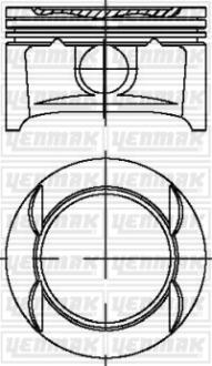Поршень с кольцами і пальцем (размер отв. 73,40 /STD) OPEL ASTRA G 1.4 (4цл.) (Z1, 4XEP Euro 4) YENMAK 31-04214-000 (фото 1)