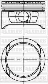 Поршень с кольцами і пальцем (размер отв. 86.5 / +0.5) OPEL ASTRA F 2.0 (4цл.) (20 XE, C 20 XE) YENMAK 31-04225-050