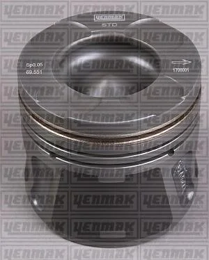 Поршень с кольцами і пальцем (размер отв. 70.00/+0.40) OPEL Astra H 1.3CDTI(199A3000 Multijet Fiat / Opel Ortak motor) YENMAK 31-04289-040 (фото 1)