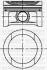 Поршень с кольцами і пальцем (размер отв. 82.01/+1.00) VW, SKODA, AUDI 1.6 94- (ADP/ AEH / AEK /AKL /AHL) YENMAK 31-04307-100 (фото 1)