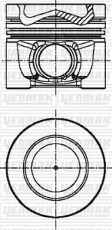 Поршень с кольцами і пальцем (размер отв. 81.51/+0.50) VW T-V/VI, Amarok, Golf V/VI/Plus, 2.0TDI 05-, AUDI, SKODA, (CBBB) YENMAK 31-04341-050