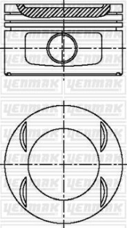 Поршень с кольцами і пальцем (размер отв. 86.00/STD) CITROEN Xsara/Xantia 2,0i FIAT Ulysse 2.0i 16V PEUGEOT 306/406/605 2.0i (XU 10 J 4 RZ) YENMAK 31-04499-000