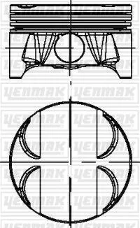 Поршень с кольцами і пальцем (размер отв. 84.00/STD) BMW E81/E87 116i/118i/120i, E90 318i/320i, E83/E84 X1/X3 2,0 (N46 B20 B, N46 B20 OL, N46 B20 UL) YENMAK 31-04618-000