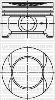 Поршень з кільцями і пальцем (размер отв. 83 / STD) CITROEN Xsantia/Xsara 1.8i, PEUGEOT 306/406 1,8і (XU7 JP 4, LFY) YENMAK 31-04924-000