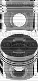 Поршень с кольцами і пальцем (размер отв. 91.1 / STD) (4D56T D-ID Euro 5 1-3 Cyl.) (Дизель, 4ц) YENMAK 36-04362-000