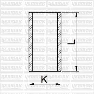 Гільза циліндра DAEWOO Matiz 0.8 (размер отв. 68.5 / STD)(MATIZ, SPARK, SOCH 6V) YENMAK 51-65177-000