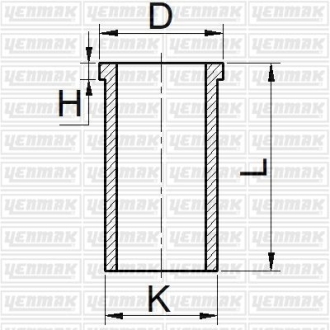 Гильза цилиндра (размер отв. 88.00/STD) DB W202/W210/W211 2.2CDI (OM 611) YENMAK 51-65606-000