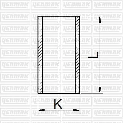 Гільза циліндра (розмір отв. 91 / STD) (STAREX 2.5 CRDI) (Дизель/Бензин 4ц) YENMAK 51-65712-000 (фото 1)