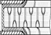 Комплект поршневих кілець (77,01/ +0,50) (1,2/1,5/2,5) AUDI, VW 1,4-1,6 99-, (4цл) YENMAK 91-09306-050 (фото 3)