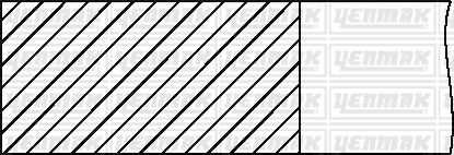 Комплект поршневих кілець (77,01/ +0,50) (1,2/1,5/2,5) AUDI, VW 1,4-1,6 99-, (4цл) YENMAK 91-09306-050