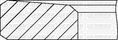 Комплект поршневих кілець FORD TRANSIT 2.5DI (93.67/STD) (2.5/2/4) YENMAK 91-09420-000