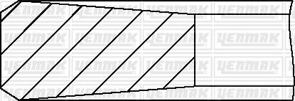 Комплект поршневих кілець (84,50/+0.50) (3,0/2,0/3,0) BMW E87 118d, E90 338d YENMAK 91-09629-050 (фото 1)