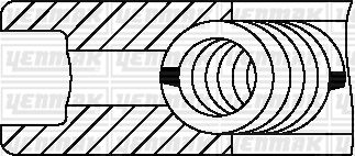 Комплект поршневих кілець (85,60/ +0,60) (3,5/2,0/3,0) PEUGEOT 406/607/Boxer 2.2HDI 02-, CITROEN Jumper/Berlingo 2.0HDI 99-, FORD Kuga/Focus/C-Max 2.0TDCi 03- YENMAK 91-09799-060