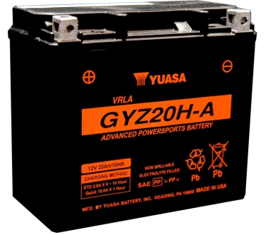 Акумулятор МОТО 12V 21,1Ah High Performance MF VRLA Battery YUASA GYZ20H