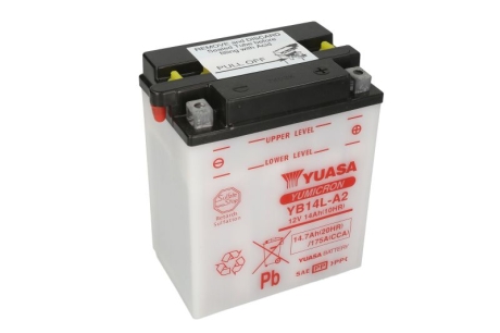 МОТО 12V 14,7Ah YuMicron Battery (сухозаряжений) YUASA YB14L-A2 (фото 1)