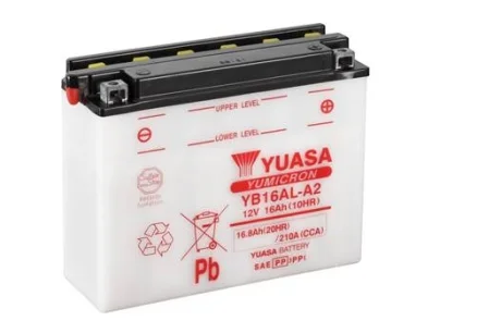 Аккумулятор МОТО Yuasa 12V 16,8Ah YuMicron Battery (сухозаряжений) YUASA YB16AL-A2