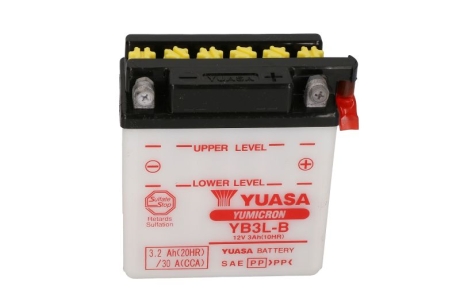 МОТО 12V 3,2Ah YuMicron Battery (сухозаряжений) YUASA YB3L-B (фото 1)