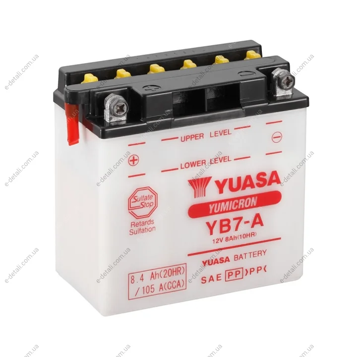 Аккумулятор МОТО Yuasa 12V 8,4Ah YuMicron Battery YUASA YB7-A (фото 1)
