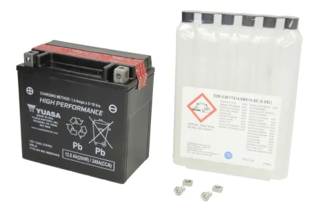 Аккумулятор МОТО Yuasa 12V 12,6Ah High Performance MF Battery AGM YUASA YTX14H-BS