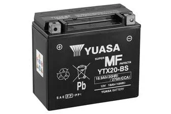 МОТО Yuasa 12V 18,9Ah MF VRLA Battery (сухозаряжений) YUASA YTX20-BS