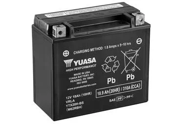 Акумулятор МОТО Yuasa 12V 18,9Ah High Performance MF VRLA Battery AGM YUASA YTX20H-BS