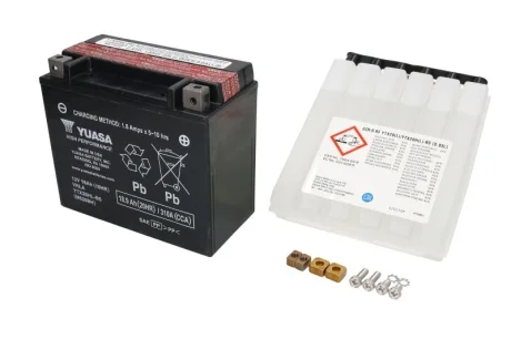 Аккумулятор МОТО Yuasa 12V 18,9Ah High Performance MF VRLA Battery AGM YUASA YTX20HL-BS