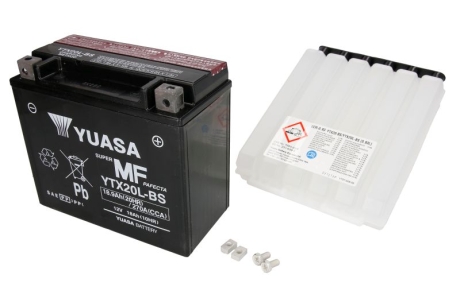 Акумулятор МОТО 12V 18,9Ah MF VRLA Battery (сухозаряжений) YUASA YTX20L-BS