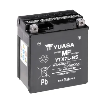 Акумулятор МОТО Yuasa 12V 6Ah MF VRLA Battery AGM (співзаряджень) YUASA YTX7L-BS
