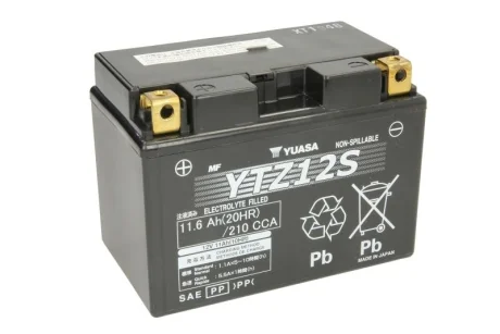 Аккумулятор МОТО Yuasa 12V 11,6Ah High Performance MF VRLA Battery (GEL) YUASA YTZ12S