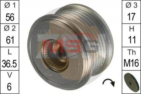 Шкив генератора ZEN ZN5388