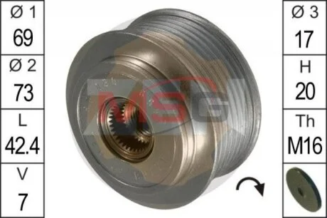 Шків демпферний генератора ZEN ZN5459