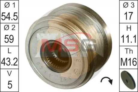 Шків демпферний генератора ZEN ZN5525