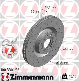 Диск гальмівний SPORT Z ZIMMERMANN 100.3301.52