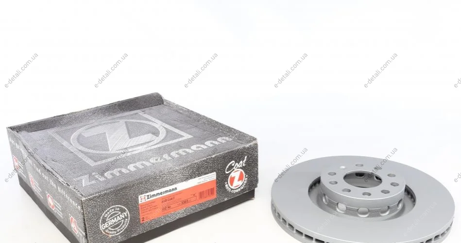 Диск тормозной (передний) Audi A6/A8 96-10 (323x30) (с покрытием) (вент.) ZIMMERMANN 100.3303.20 (фото 1)