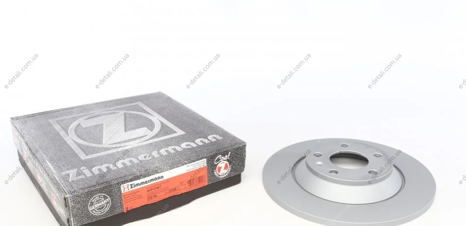 Диск тормозной (задний) Audi A6 06-11 (302x12) (с покрытием) (полный) ZIMMERMANN 100.3335.20 (фото 1)
