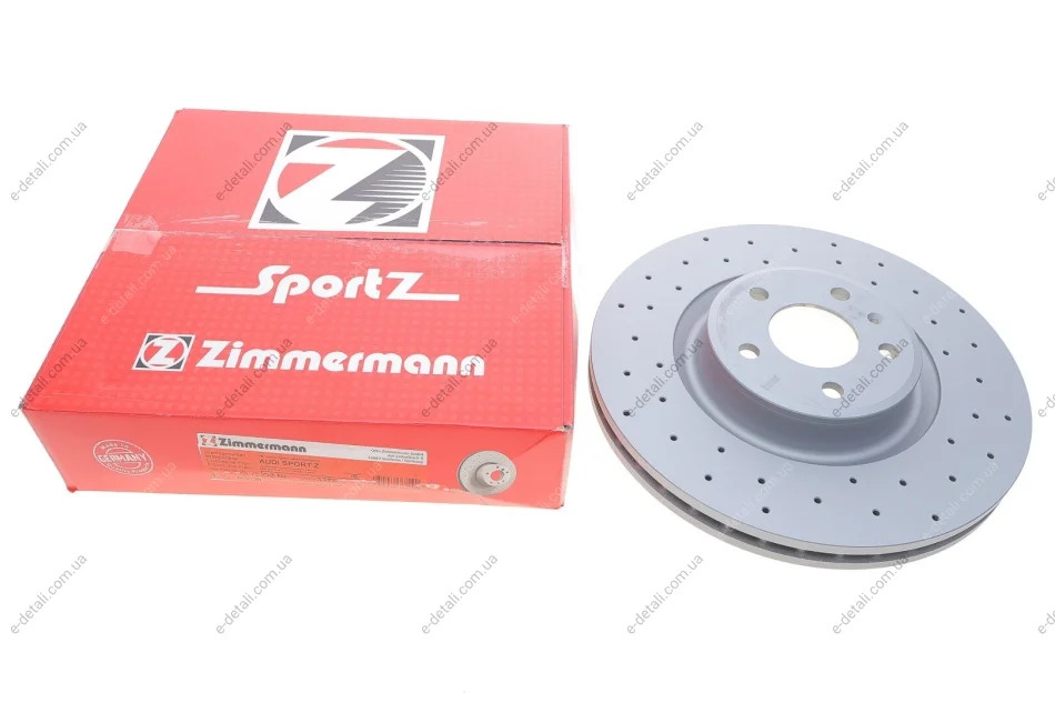 Диск тормозной (передний) Audi A4/A5/Q5 15- (338х30) (с покрытием) (вент.) ZIMMERMANN 100337852 (фото 1)