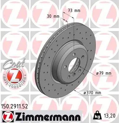 Диск гальмівний SPORT Z ZIMMERMANN 150291152 (фото 1)