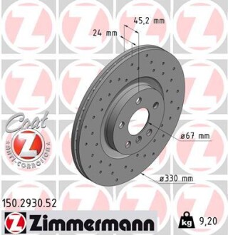 Диск тормозной SPORT Z ZIMMERMANN 150293052