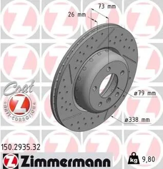 Диск гальмівний ZIMMERMANN 150.2935.32