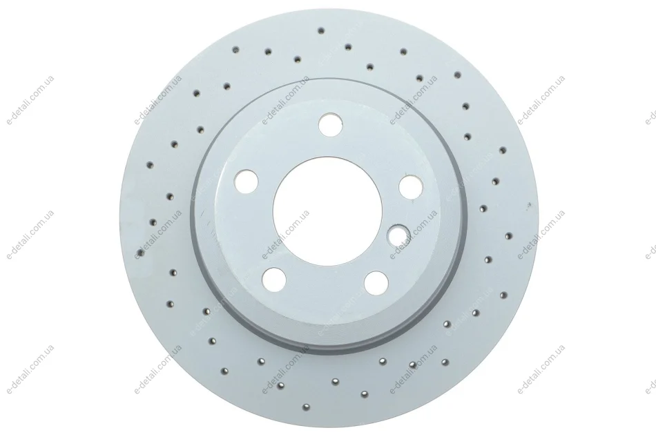 Диск тормозной (задний) BMW X5 (E70/F15) 07-/X6 (F16) 09- (320x20) (с покрытием) (с отверст) (вент.) ZIMMERMANN 150.3450.52 (фото 1)