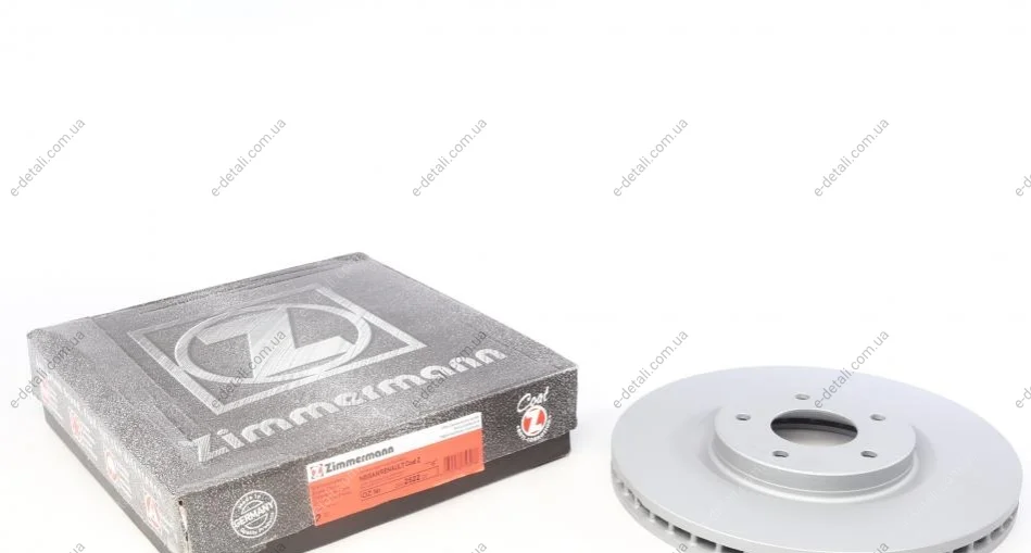 Диск тормозной (передний) Nissan Juke 13-/Qashqai 07-13/Renault Koleos 08- (320x28) (с покр) (вент.) ZIMMERMANN 200.2522.20 (фото 1)