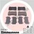 Колодки тормозные передние ZIMMERMANN 23325.160.1 (фото 1)