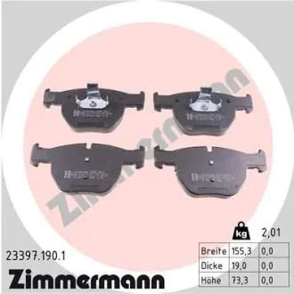 Колодки тормозные (передние) Range Rover III 02-12 (Ate-Teves) ZIMMERMANN 23397.190.1