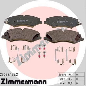 Комплект гальмівних колодок ZIMMERMANN 25022.185.2 (фото 1)