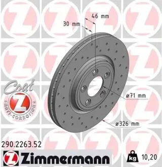Диск тормозной SPORT Z ZIMMERMANN 290226352
